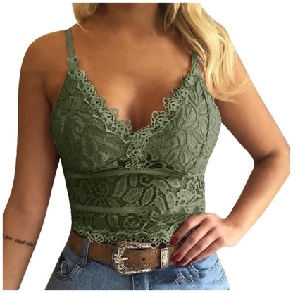 Ladies Lace Top with Spaghetti Straps – Lina