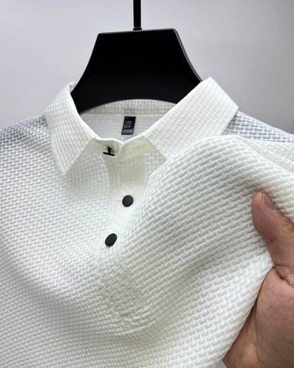 Men's Polo Shirt in Breathable Mesh - Matteo