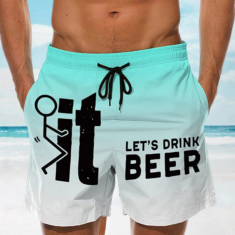 Hawaii Men's Swim Shorts with Elastic Waistband – Fabio