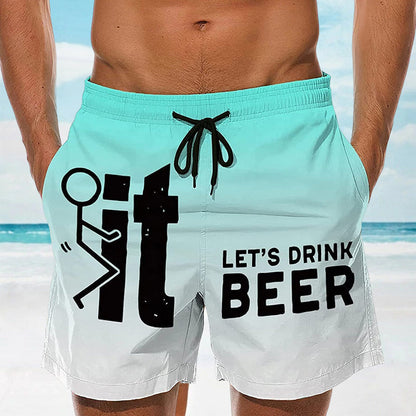 Hawaii Men's Swim Shorts with Elastic Waistband – Fabio