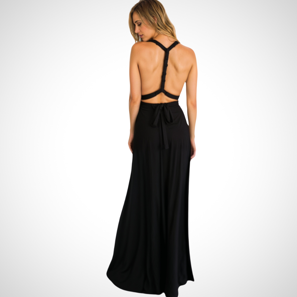 Elegant wrap maxi dress with a feminine fit – Celine