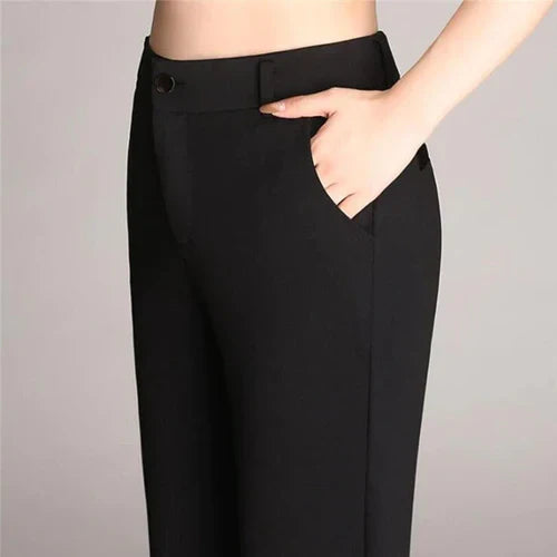 Slim Fit Flared High Waist Trousers – Mila