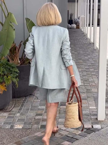 Trendy Women's Linen Autumn Suit – Camille