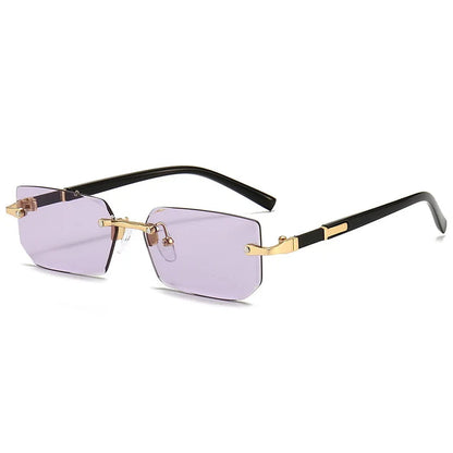 Stylish rectangular sunglasses without a frame for women - KlaraView