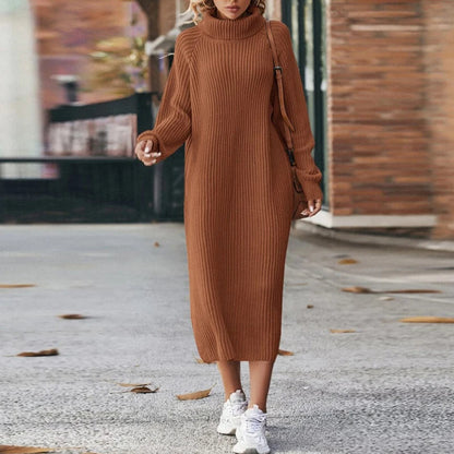 Knitted Cowl Dress for Comfort & Style - Liora