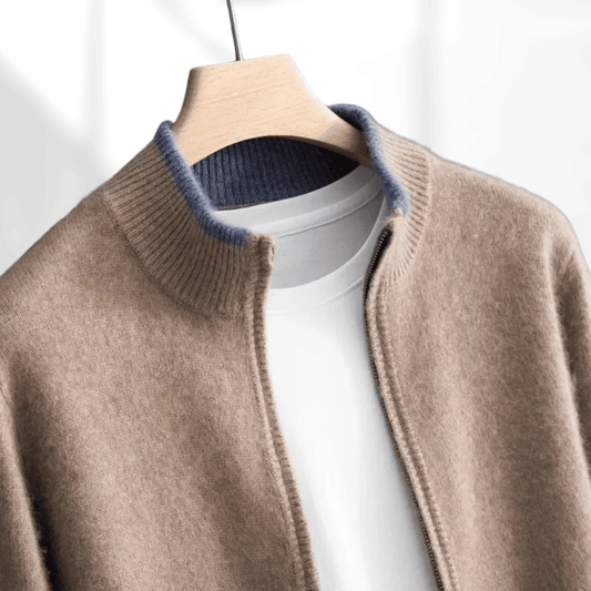 Men's cashmere zip-up jacket – Laurent Autumn Edition