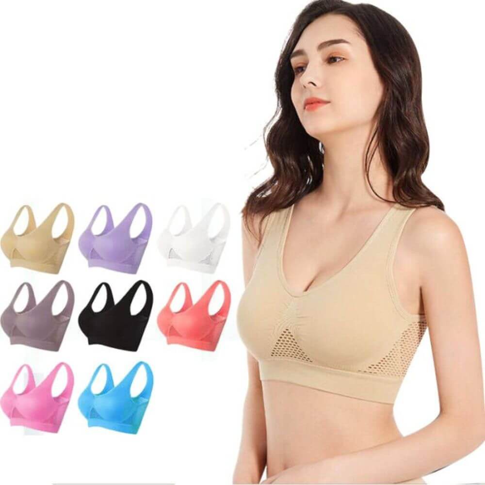 Breathable Mesh Sports Bra – Sofia