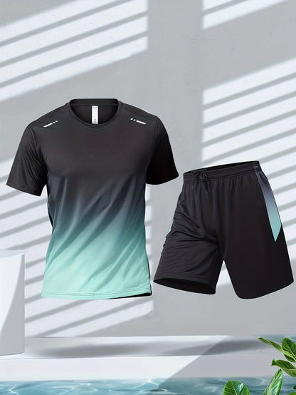 Breathable sports set for men with T-shirt and shorts - PowerMove