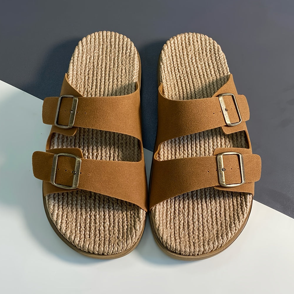 Stylish men's summer slip-ons with adjustable straps - GripStep