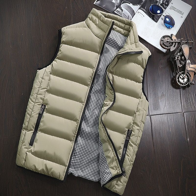 Water-repellent & Lined Men's Gilet with Stand-up Collar – Henrik Autumn Edition