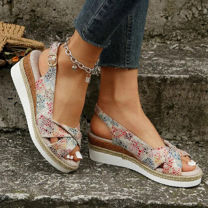 Sturdy Women's Wedge Sandals – Romy