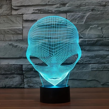 3D Alien Head LED Table Lamp with 7 Colours - Lunaris
