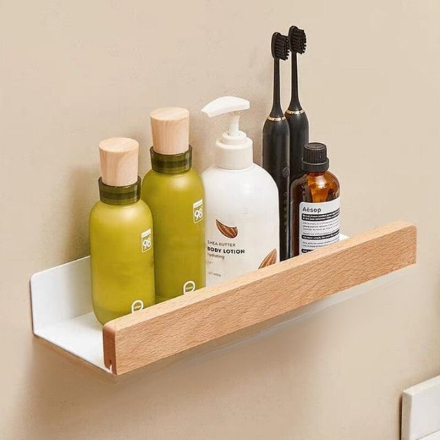 Solid Wood Bathroom Shelf – WoodaFix