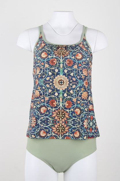 Stylish Sleeveless Bikini with Attractive Pattern - SummerGlow