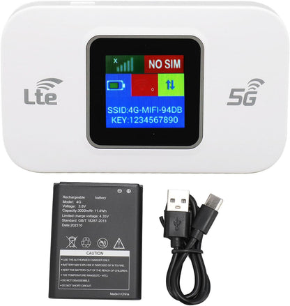 4G LTE USB Wi‑Fi hotspot modem with 300 Mbps speed and 3,000 mAh battery – Netvora