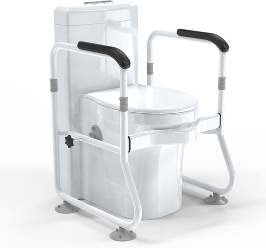 Adjustable toilet safety frame and supports – Senvara
