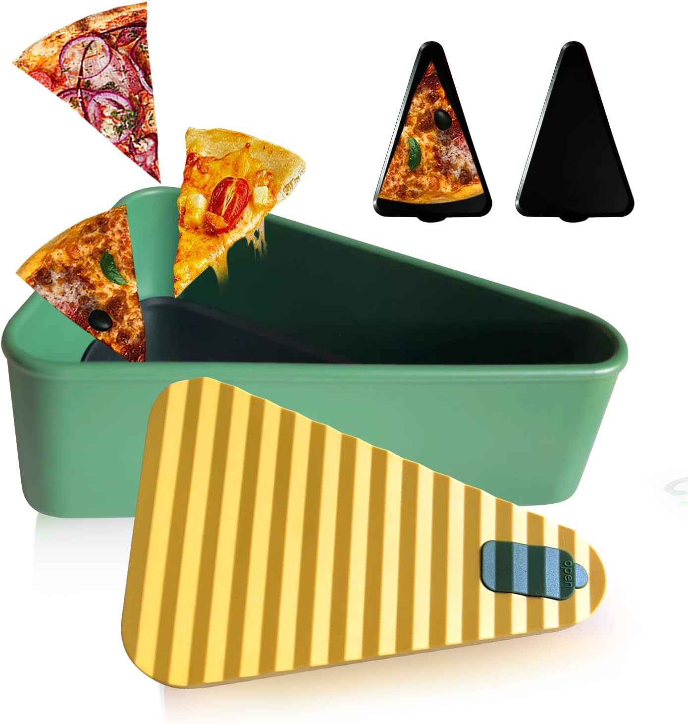 Reusable pizza storage container with 2 trays – SliceSafe (1+1 FREE)