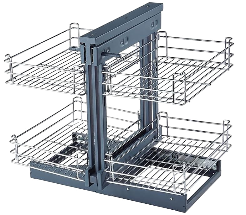 Sturdy carbon steel pull-out shelf for blind corner cabinets – Zevora