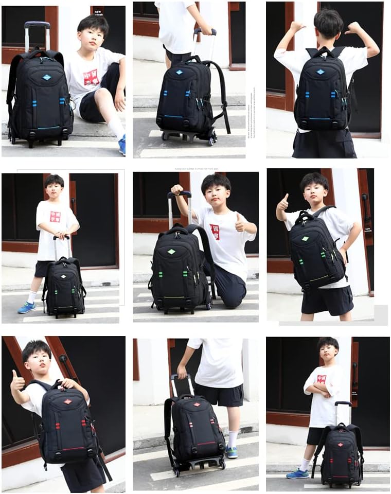 Multifunctional wheeled school backpack for boys – convertible trolley bag