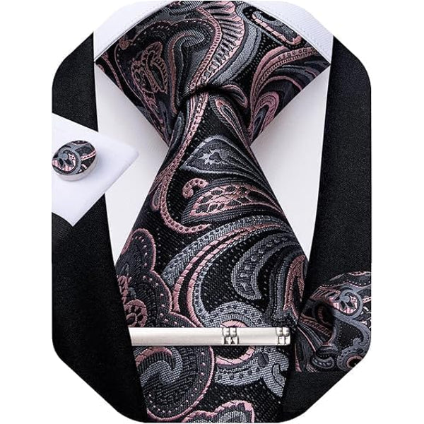 Men's Paisley Formal Tie Set - Refined Wedding & Event Accessories 64