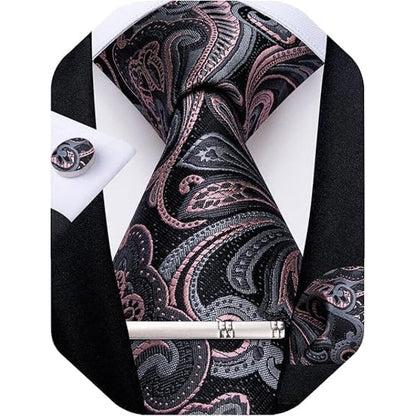 Men's Paisley Formal Tie Set - Refined Wedding & Event Accessories 64