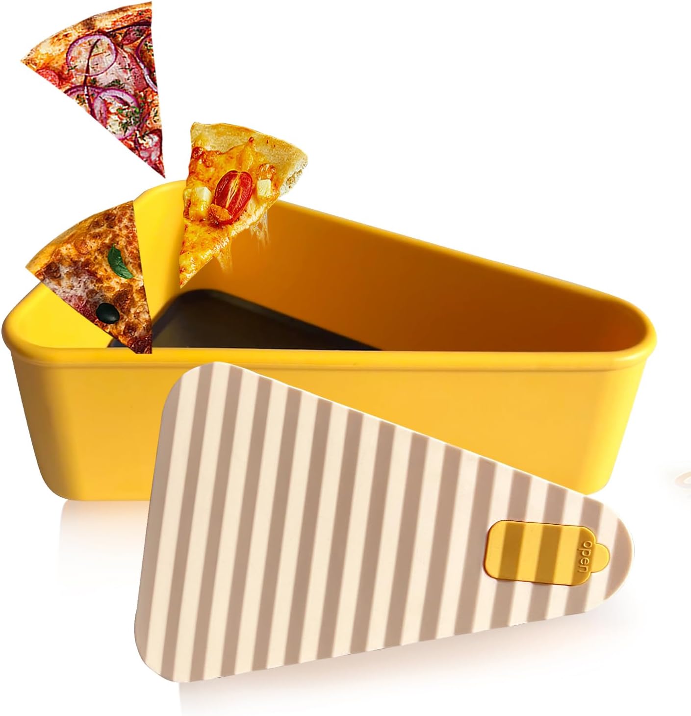 Reusable pizza storage container with 2 trays – SliceSafe (1+1 FREE)