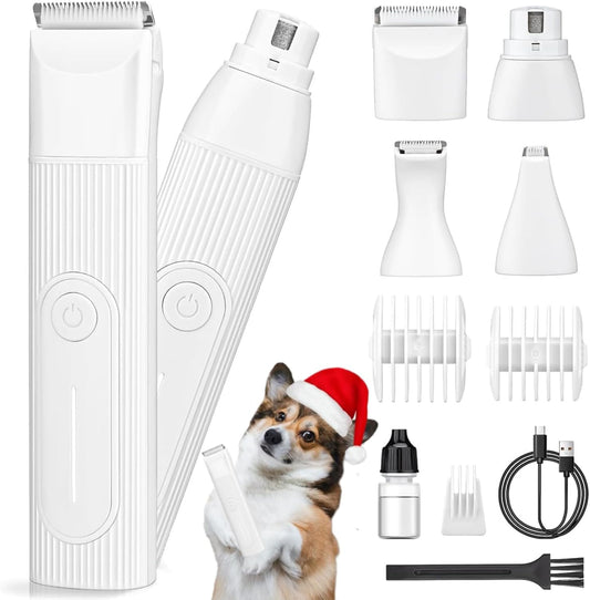 4-in-1 cordless pet grooming trimmer with nail grinder – Velporo