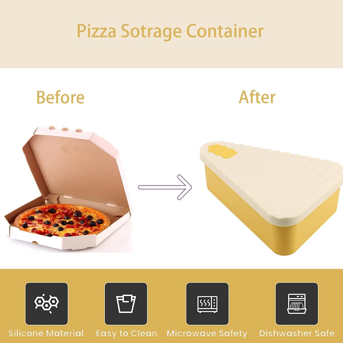 Reusable pizza storage container with 2 trays – SliceSafe (1+1 FREE)