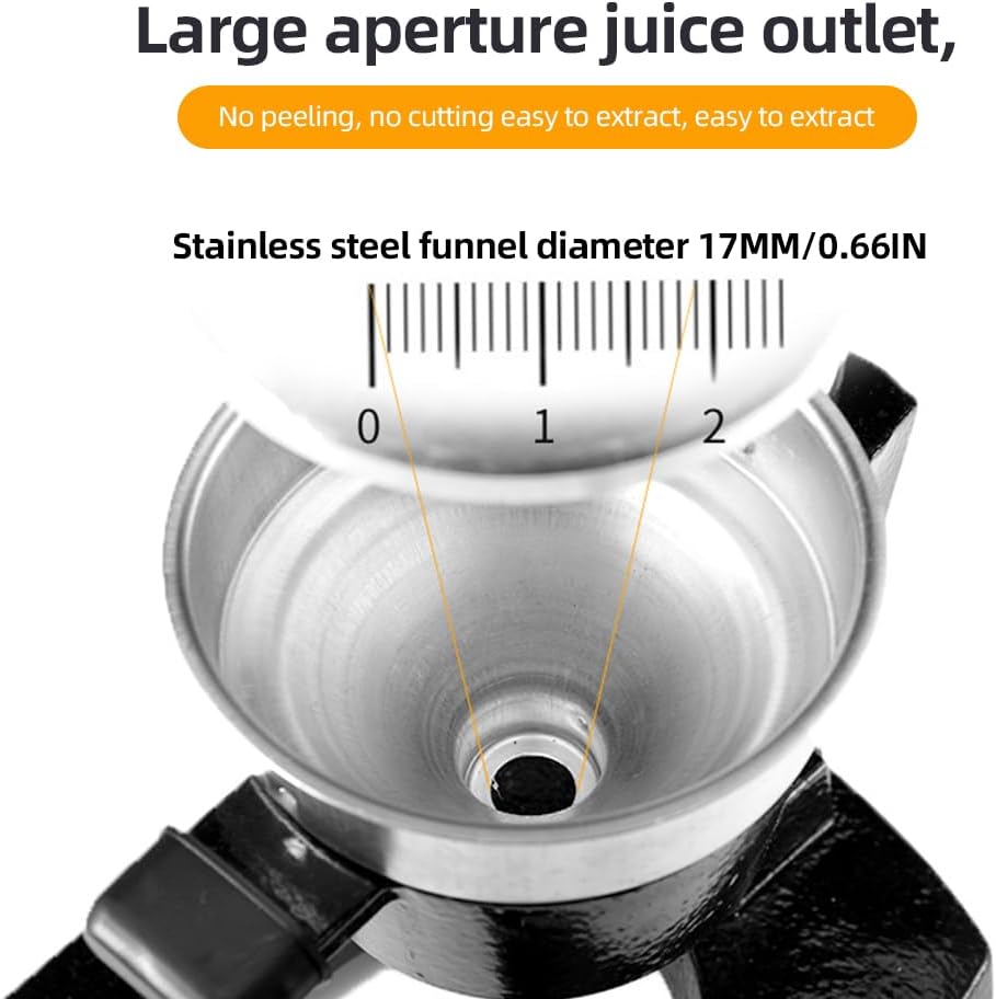 Cast-iron hand-press juicer with 99% yield and stainless-steel housing – Orvado
