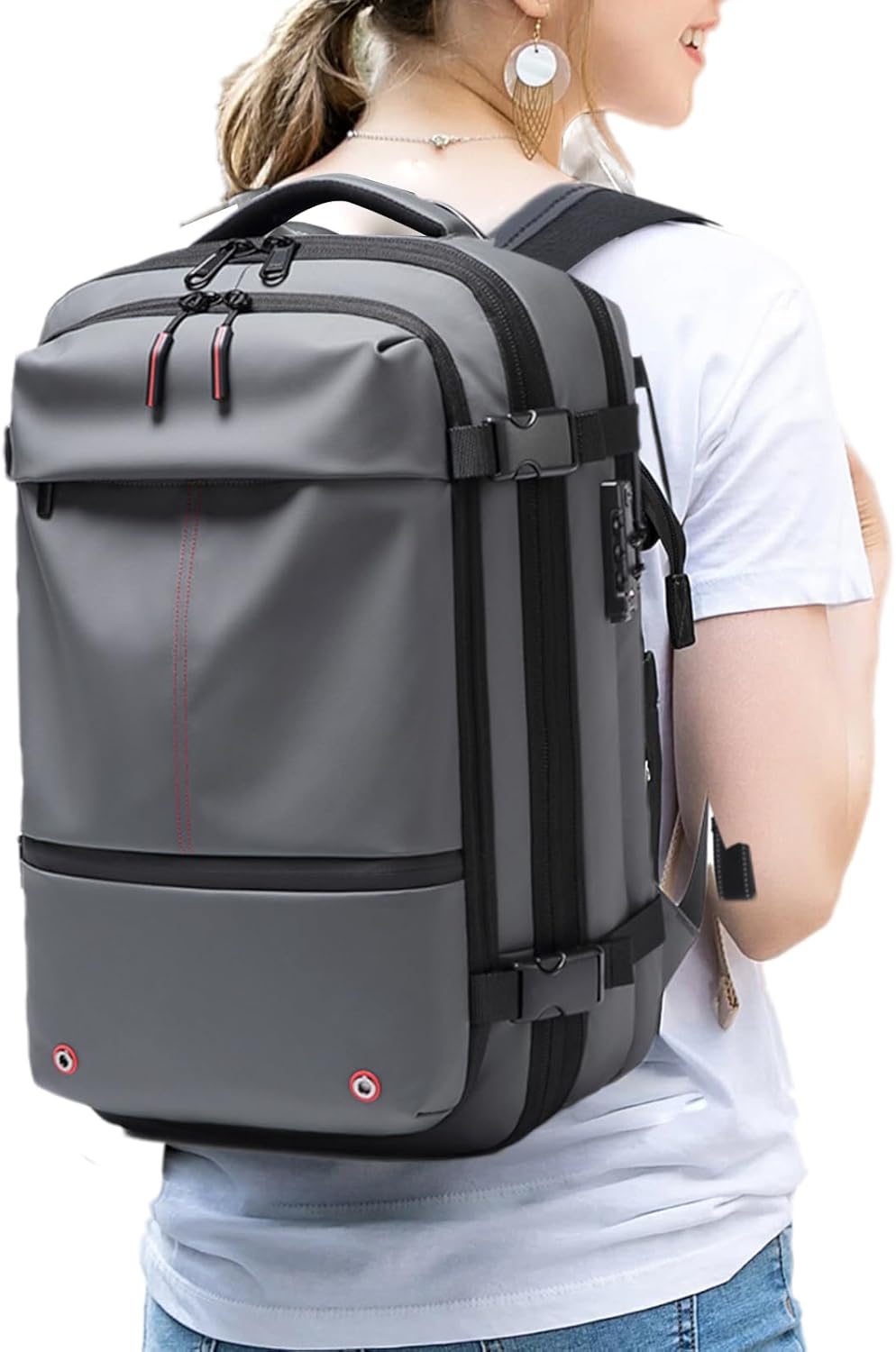 Vacuum Cleaner Backpack – Expandable 60L Waterproof Travel Bag with Laptop Compartment – Trivora