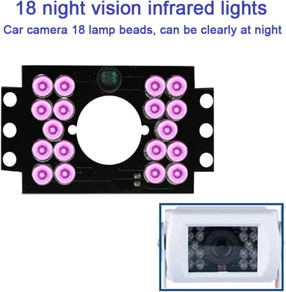 Truck reversing camera 12V/24V with 18 LED IR night vision IP68
