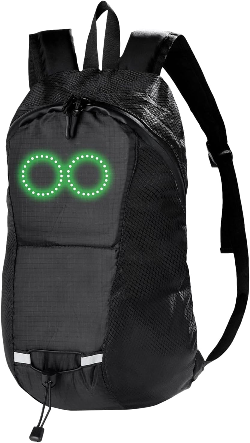 LED travel rucksack – waterproof illuminated rucksack with audio-responsive glow – Nexora