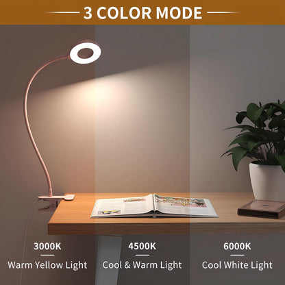 LED clip-on desk lamp with 3 colour modes and flexible gooseneck – Selvara (Buy 1 Get 1 Free)