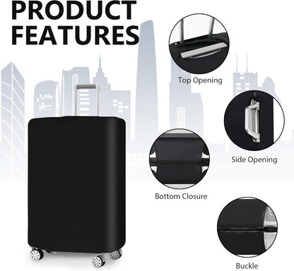 3-piece stretchable suitcase cover set with tear resistance and dust protection