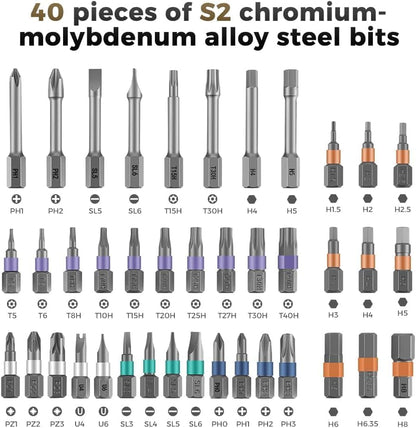 42-in-1 Magnetic Screwdriver Set – Precision Repair Tool Set with Bits & Handle – Fixaro