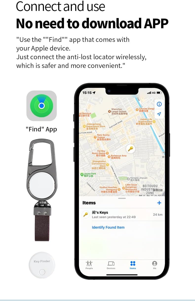 Smart Anti-Lost Locator Keyring – Real-Time Tracking with Find My – Zeyora