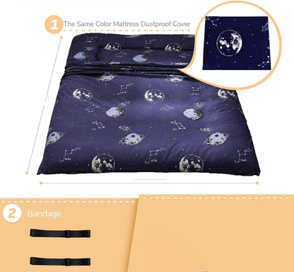 Foldable Japanese futon floor mattress with memory-foam support – Arivon