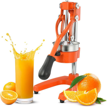 Cast-iron hand-press juicer with 99% yield and stainless-steel housing – Orvado