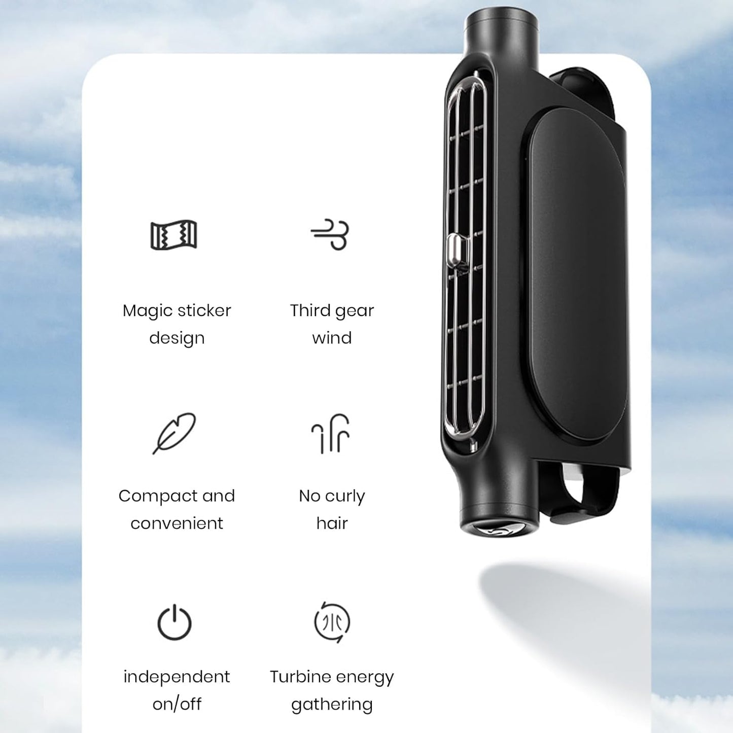 3-Speed USB Car Cooling Fan & Headrest Mount – AutoBreeze (1+1 FREE)