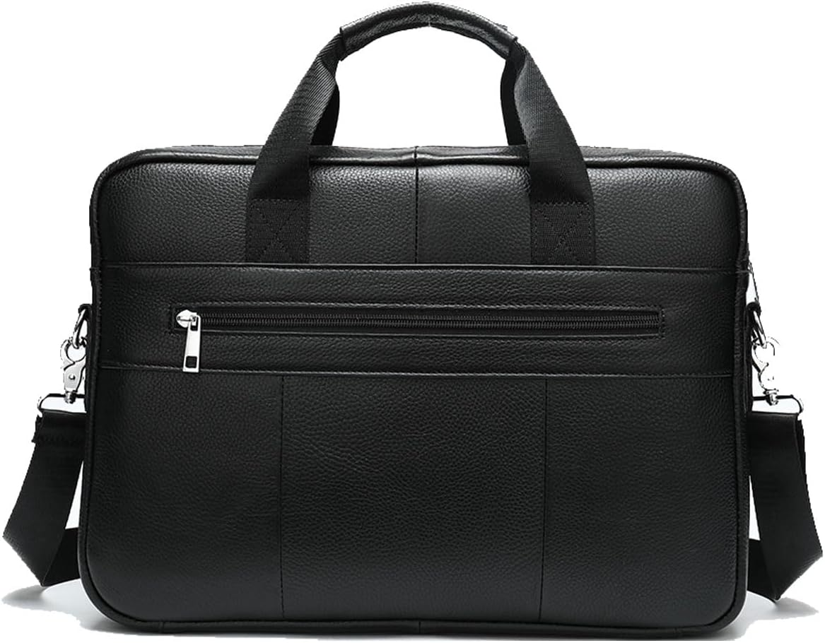 Premium 15" cowhide business briefcase with organiser compartments
