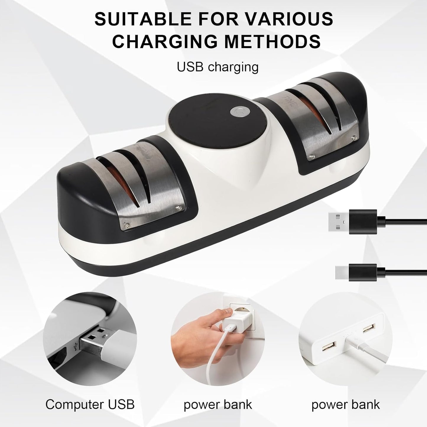 Electric knife sharpener with three speeds and LED display – EdgeMaster