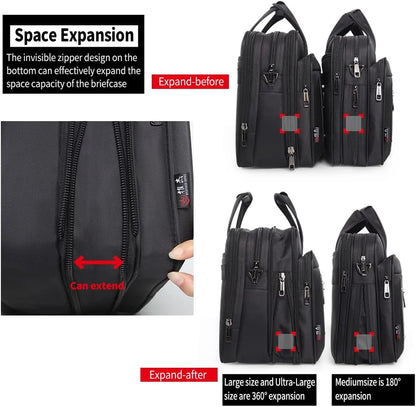 Men's canvas laptop and business tote bag