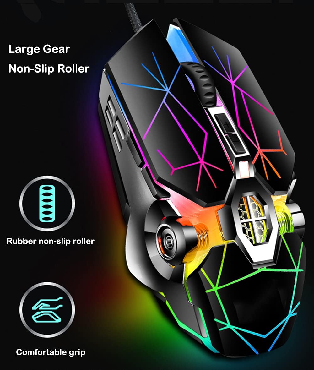 87-key mechanical gaming keyboard with RGB backlighting, blue switches