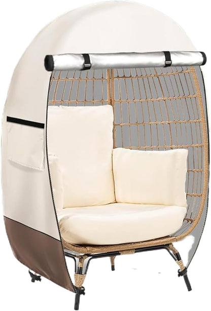 Waterproof egg chair cover with double zip – Solara