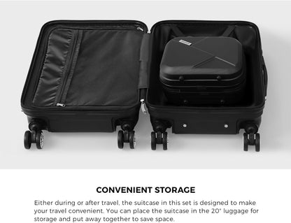 2-piece ABS hard-shell luggage set with TSA-approved lock & 360° spinner wheels