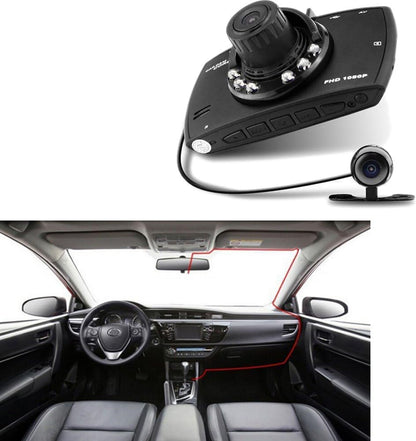 Dual-lens car stereo DVR G30 2.7" LCD Full HD 1080p with G-sensor