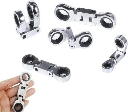 Double Drive Flex‑Head Ratcheting Spanner – Torvex