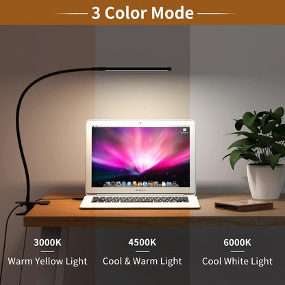 77-LED USB-powered clip-on desk lamp with flexible gooseneck – Serava