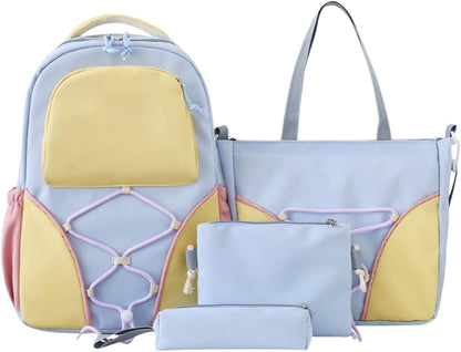 School backpack set – large-capacity backpack for pupils with pencil case and pockets – Nivora