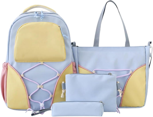 School backpack set – large-capacity backpack for pupils with pencil case and pockets – Nivora